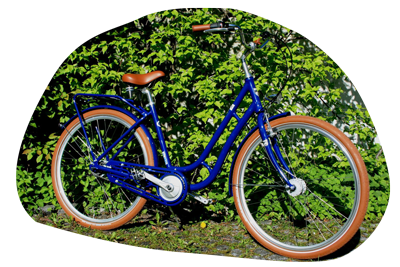 Ein blaues, gebrauchtes aber fein refurbishtes Damenrad der Fahrrad R18 - Werkstatt in München / Allach